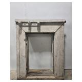 White wood windows frame