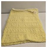 Yellow knitted blanket