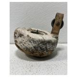 Old sailboat mast topper with pulley