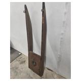 Antique wood and metal sled runner