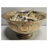 Oneida Silver plated punchbowl and cups set