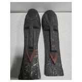 Pair of black wood and metal wall decor