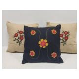 3 hand made pillows