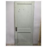 Teal color wood door