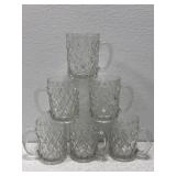 Paul Sebastian diamond cut glass mugs