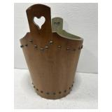 Carved Handles Wooden bucket