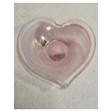 Murano Glass Pink Heart Dish