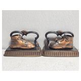 Pair of Brass Decorative Baby Shoes Bookends