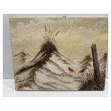 Painted canvas signed by Von