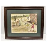 Signed and framed water painting