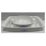 Vintage Corning Ware 1 qt & 2 3/4 qt ovenware