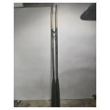 Pair of green Maine oars with locks
