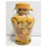 Glass Jar Full of Lemons & Oranges