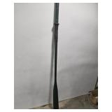 Vintage green Maine oar with leather handle
