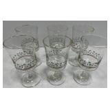 6 Christmas glasses *some gold trim has worn off