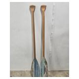 Pair of hand painted oars