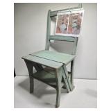Vintage Wooden Folding Chair or Step Ladder