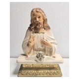 Jesus Chalkware Statue HAS DAMAGE & REPAIRS