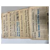 4 vintage newspapers on Robert F. Kennedy 1968