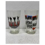 2 Vintage Beatles Glasses