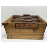 Vintage Cranberry Crate with old plinth blocks