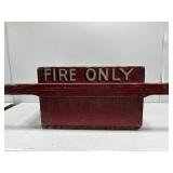 Antique wooden fire box