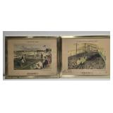 Pair of framed Kesslers prints