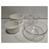 Lot of 4 glass mixing bowls