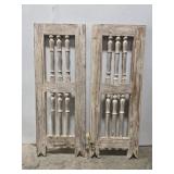 White wood Indian salon doors