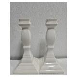 Pair of Mikasa F9000 porcelain candle stick holder