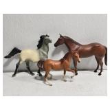 Lot of 3 Vintage Breyer Brand Plastic Horses