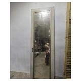 Vintage wood door with mirror