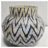 Multi colored glass vase