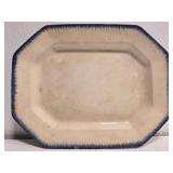 Blue and white plate