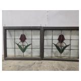 Pair of stained glass windows