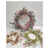 Lot of 3 Decorative Wreaths