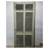 Vintage wood green screened door
