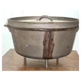 Large Heavy Cast Iron Kettle With Lid