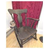 Black wood rocking chair