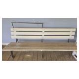 Wood and metal bench