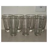 Set of Mid Century Modern Style Gold Star Glasses