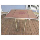 Metal top roll around table