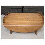 Vintage Wooden Drop Leaf Coffee Table