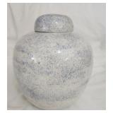 Blue and white pottery glazed urn