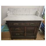 Marble top antique small chest