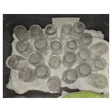 Lot of 23 cut crystal glasses