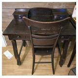 Vintage wood desk with chair