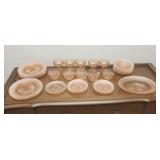 Large Lot Miss Americana Pink Depression Dishes