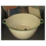 Vintage Enamelware Pot with Handles