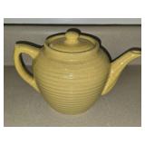 Decorative Yellow Ceramic Tea Pitcher